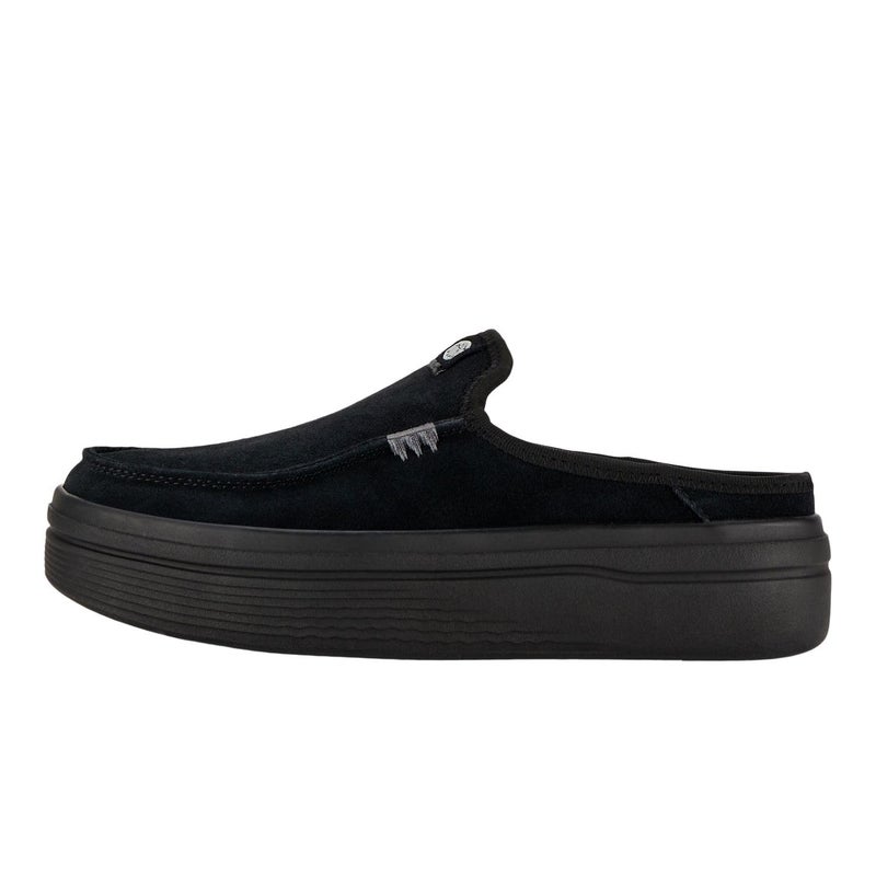 HEYDUDE Austin Lift Classic Black/Black Size 9 | Women's Shoes | Women Slip-on Loafers | Comfortable & Light-Weight