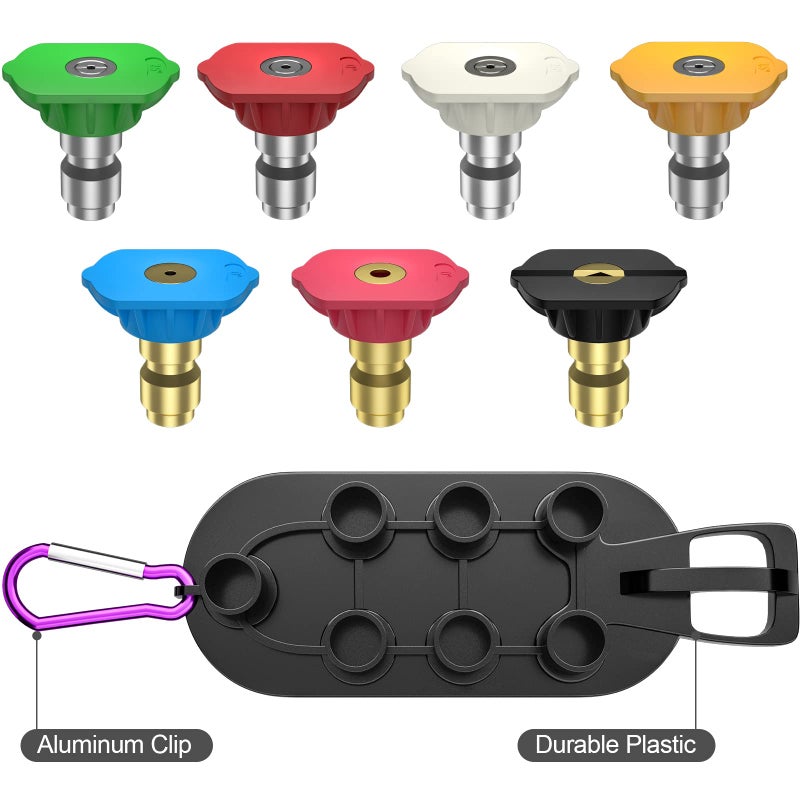 POHIR Turbo Nozzle 4000 PSI, 9 Pack Pressure Washer Spray Tips Full Set Including Rotating Turbo 4.0 Orifice and Tips Set with Holder - Image 5