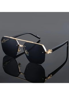 QUALITY Men's Fashion Fashion Glasses - Trendy Double Bridge, Metal Frame with Cut-Edge Design  - Image 1