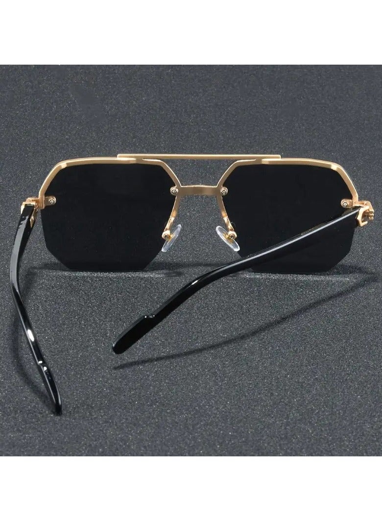 كوالتي نظارات عصرية للرجال - جسر مزدوج عصري، إطار معدني بتصميم عصري - Image 4