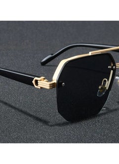 QUALITY Men's Fashion Fashion Glasses - Trendy Double Bridge, Metal Frame with Cut-Edge Design  - Image 5