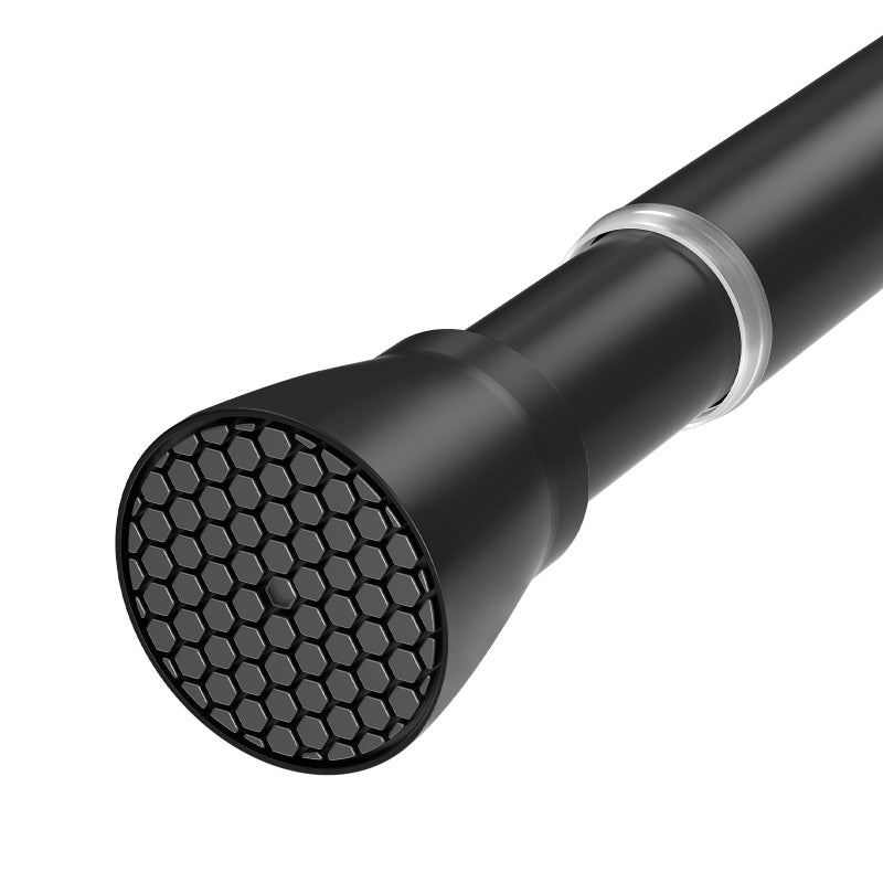QINGYUN Black Tension Curtain Rod 28 to 48 Inch Spring Rod No Drilling Adjustable Shower Curtain Rod for Windows, Bathrooms, Closet, Kitchen - Image 1
