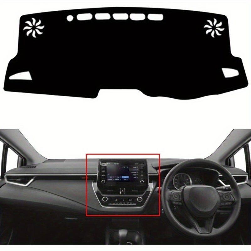 Car Dash Mat Dashboard Cover for Right Hand Drive Corolla 2020 2021 2022 2023 2024 Black Interior Dash Cover Mat Accessory - Image 4