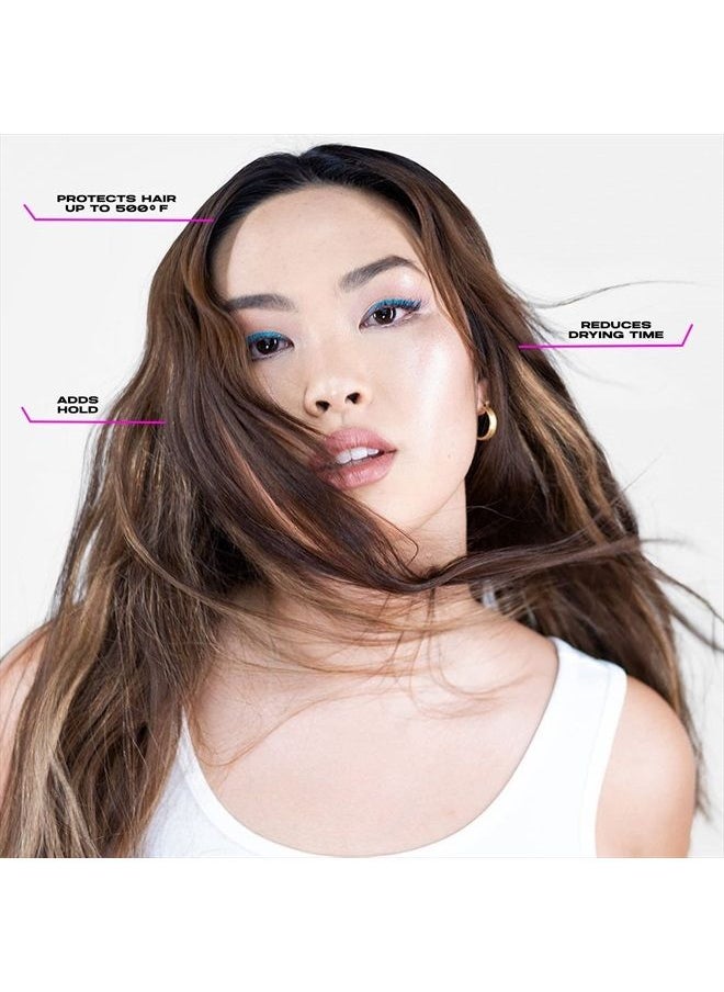 XMONDO Hair Forcefield Heat Shield - Vegan Formula with Pro-Vitamin B5 to Shield From Heat up to 500 degrees F, Reduce Drying Time, and Add Light Hold, 8 Fl Oz 1-Pack  - Image 2