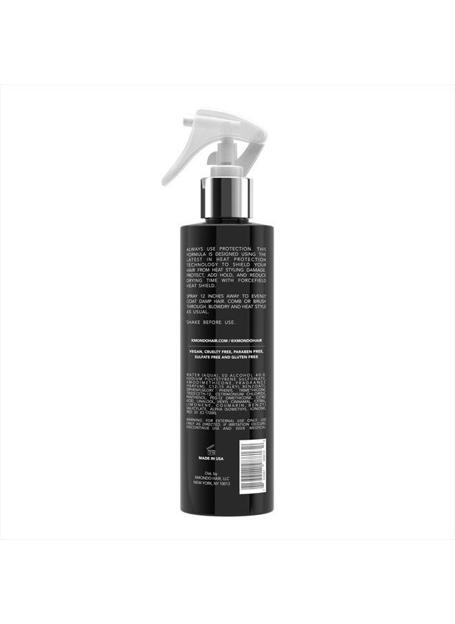 XMONDO Hair Forcefield Heat Shield - Vegan Formula with Pro-Vitamin B5 to Shield From Heat up to 500 degrees F, Reduce Drying Time, and Add Light Hold, 8 Fl Oz 1-Pack  - Image 5