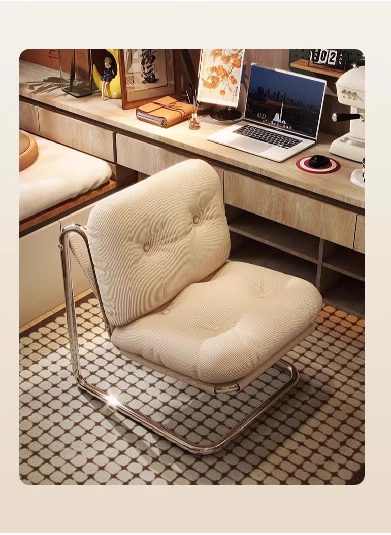 Organized Home - High-end Velvet Creative Floating Sofa Chair Metal Frame Suitable for Bedroom Study Office - Image 1