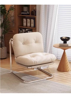 High-end Velvet Creative Floating Sofa Chair Metal Frame Suitable for Bedroom Study Office