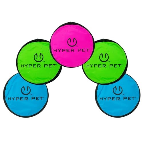 Hyper Pet Flippy Flopper 9 Flying Disc Soft Dog Toy Floats in Water  Safe on Teeth for All Breeds Pack of 5 Colors May Vary