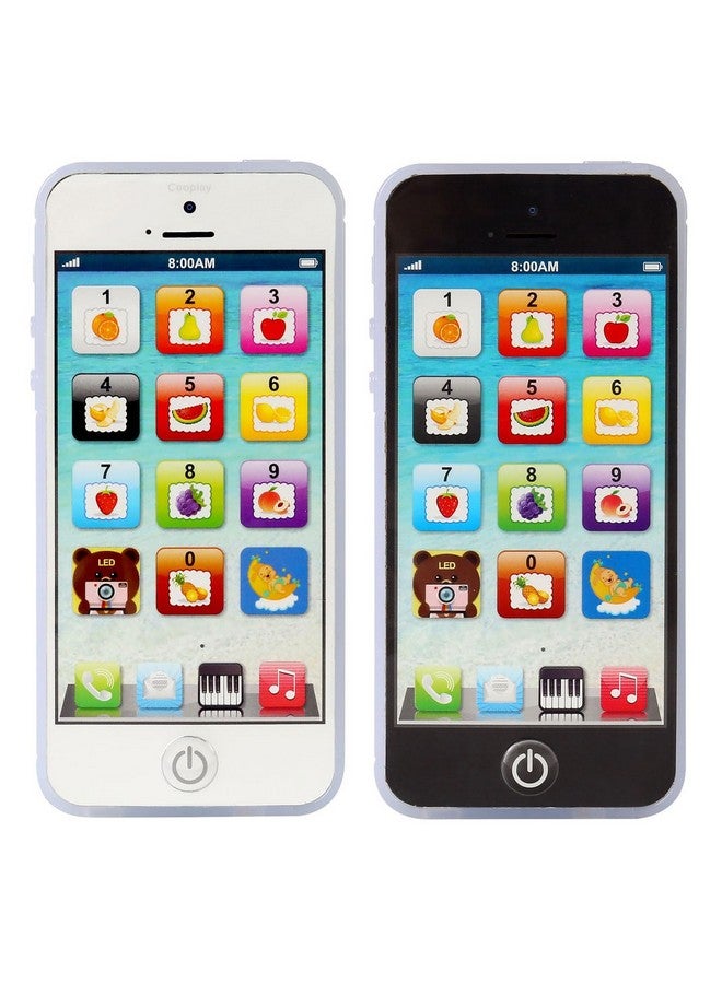 Cooplay 1X Child Phone Toy Toddler Rechargeable Smart Phone Play Music Song Educational Recharge Type-C Mobile For Baby Kids Children Infant - Image 1