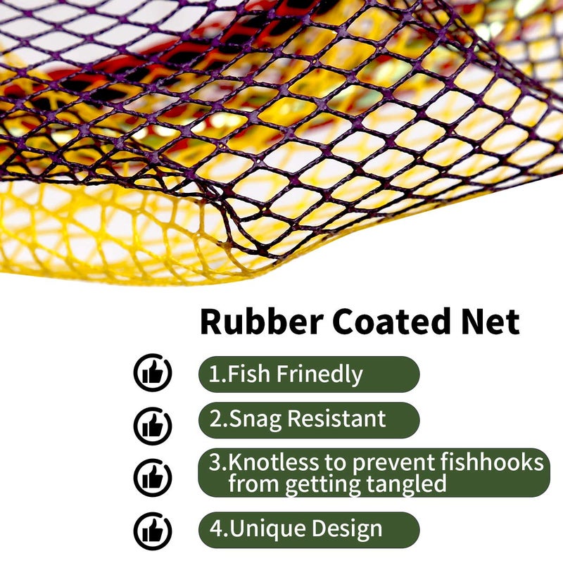SAN LIKE Fishing Net Fish Landing Nets Collapsible Telescopic Sturdy Pole Handle for Saltwater Freshwater (41/43/76inches) - Image 3