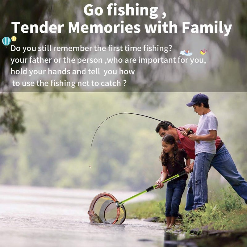 SAN LIKE Fishing Net Fish Landing Nets Collapsible Telescopic Sturdy Pole Handle for Saltwater Freshwater (41/43/76inches) - Image 5