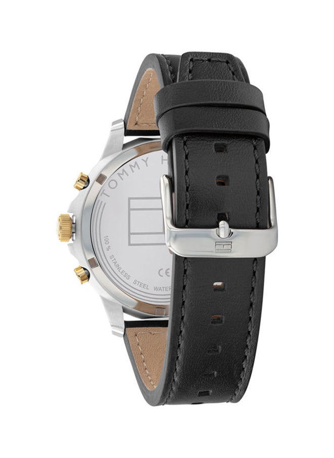 TOMMY HILFIGER - Men Buckle Analog Round Leather Wrist Watch 1710474 - 44Mm - Image 1