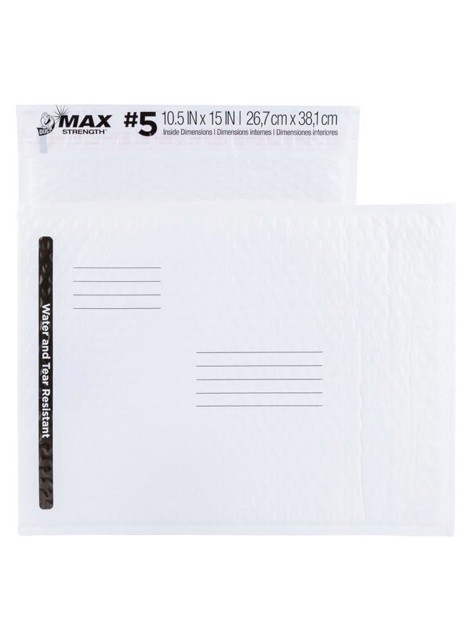 Duck Brand #5 Poly Bubble Mailer, White, 10.5 inch x 15 inch, 25 Pack - Image 2