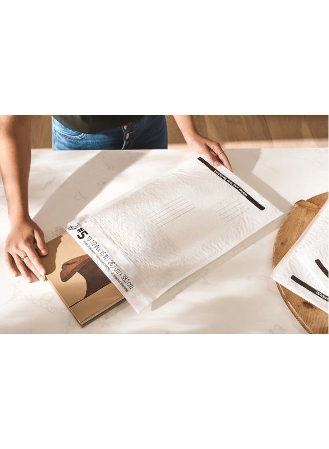 Duck Brand #5 Poly Bubble Mailer, White, 10.5 inch x 15 inch, 25 Pack - Image 5