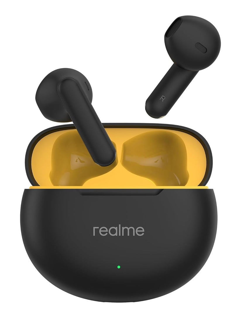 realme Buds T01 Truly Wireless Earbuds, AI ENC for Calls, 13mm Dynamic Bass Driver, 28Hrs Battery Bluetooth V5.4, Google Fast Pair Black - Image 1