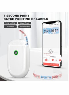 Excefore P11 Label Makers, Portable Thermal Sticker Printer Machine with Tape, Inkless & Wireless, Labelmaker for The Home Edit and Office Organization, White  - Image 3