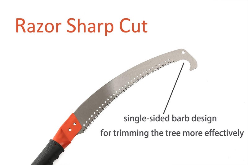 HOSKO 10FT Pole Saw for Tree Trimming, Long Extension Pruning Saw, Blade Tree Trimmer Pole, Manual Pole Cutter for, Yard Garden and Patios Trees Branches Cutting - Image 3