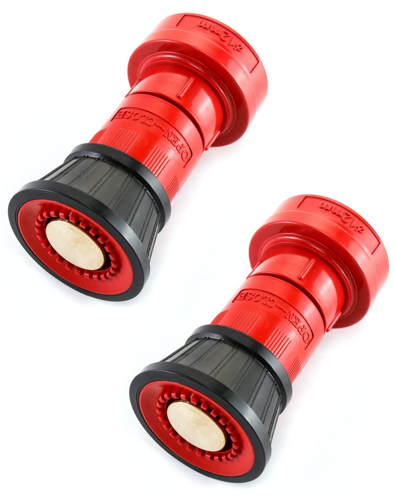 QWORK Fire Hose Nozzle, 2" Heavy Duty NPSH/NPT Thermoplastic Constant Flow Fog Nozzle, Fire Equipment, 2 Pack - Image 1