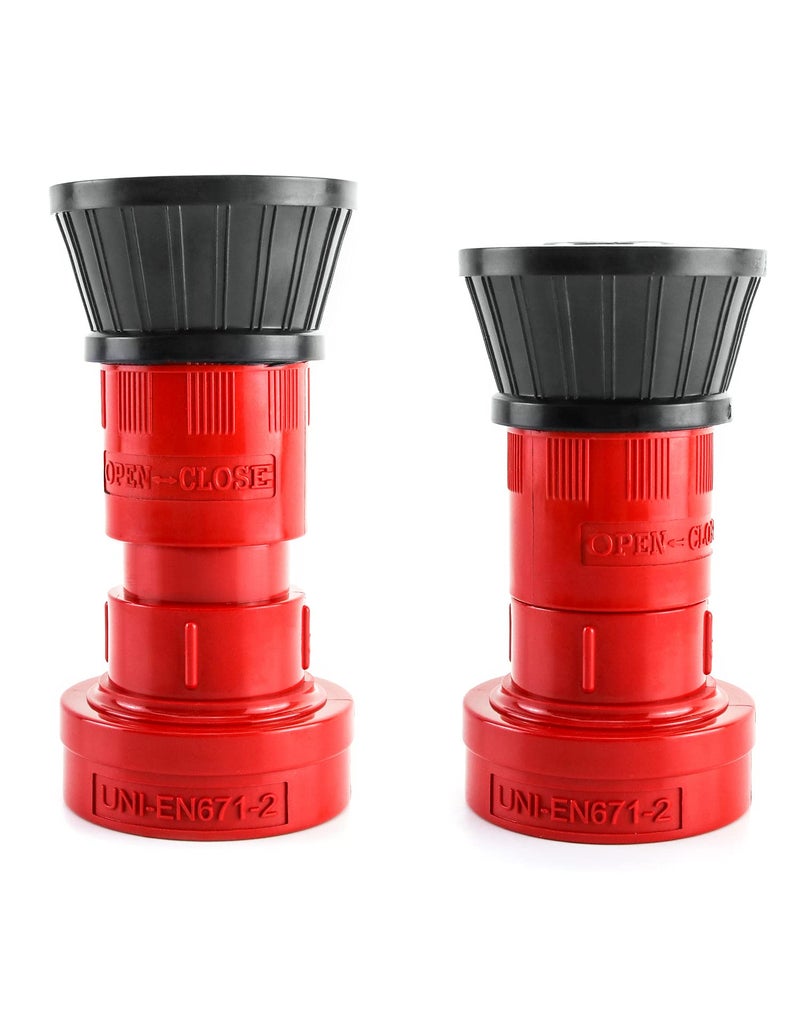 QWORK Fire Hose Nozzle, 2" Heavy Duty NPSH/NPT Thermoplastic Constant Flow Fog Nozzle, Fire Equipment, 2 Pack - Image 3