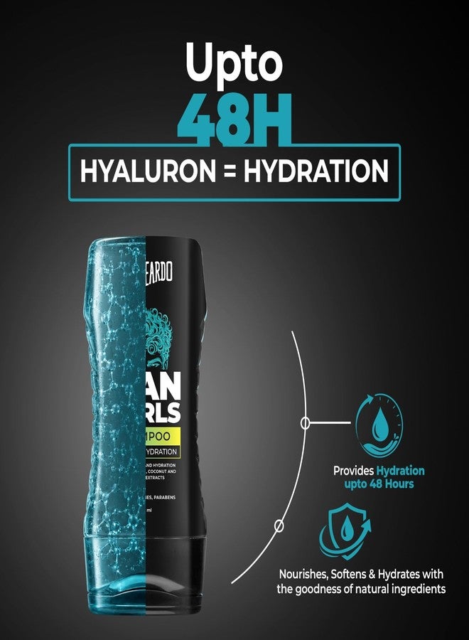 Beardo Man Curls Shampoo for Frizzy, Dry, Wavy & Curly Hair | Moisturizing Gentle Cleanser | Infused with Hyaluron, Avocado & Coconut | Sulphate, Silicone & Parabens Free | 200ml - Image 3