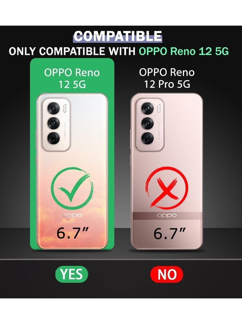 BORTONY OPPO Reno 12 Case Cover Soft Silicone Gel Rubber Case Shockproof Matte Finish Back Cover with Camera Protection Case for OPPO Reno 12 - Image 2