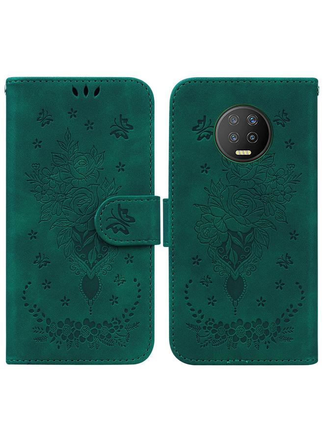 Zaboon Case For Infinix Note 7 X690 Butterfly Rose Embossed Leather Phone Case - Image 1