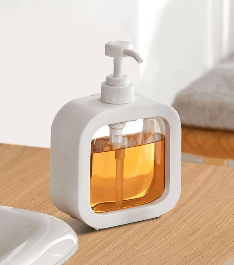KLIVE Plastic Soap Dispenser Bottle for Bathroom Kitchen, Large Capacity 300ml Refillable Hand Wash, Shampoo, Lotion, Dish Detergent Bottle with Pump (2 PCS) - Image 3