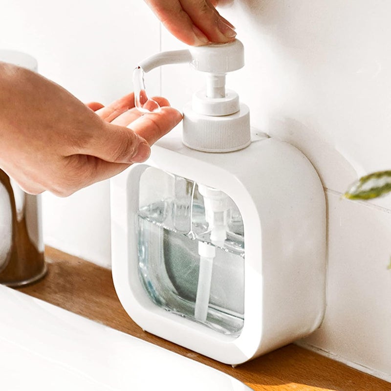 KLIVE Plastic Soap Dispenser Bottle for Bathroom Kitchen, Large Capacity 300ml Refillable Hand Wash, Shampoo, Lotion, Dish Detergent Bottle with Pump (2 PCS) - Image 4