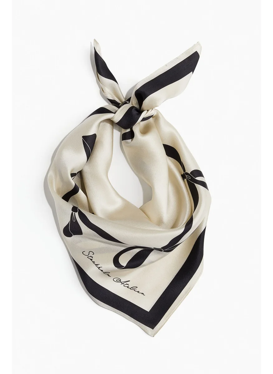 H&M Printed Silk Scarf