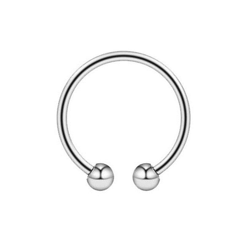 Stainless Steel Non-Piercing Nose Ring Small Thin C-Shaped Horseshoe Nose Hoop - Image 1