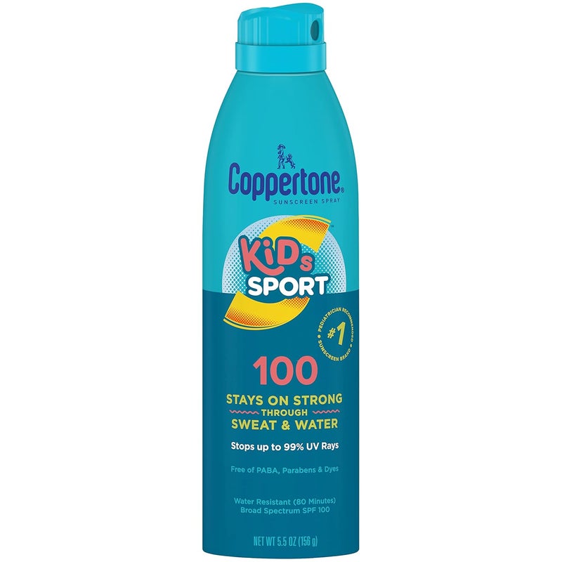 Coppertone SPORT KIDS Sunscreen Continuous Spray SPF 100 (5.5 Ounce) (Packaging may vary) - Image 1