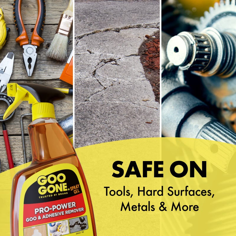 Goo Gone Pro-Power Spray Gel Adhesive Remover - Surface Safe, Great Cleaner, No Harsh Odors, Removes Stickers, Can Be Used On Tools, 24 Ounce, 2 Pack - Image 4
