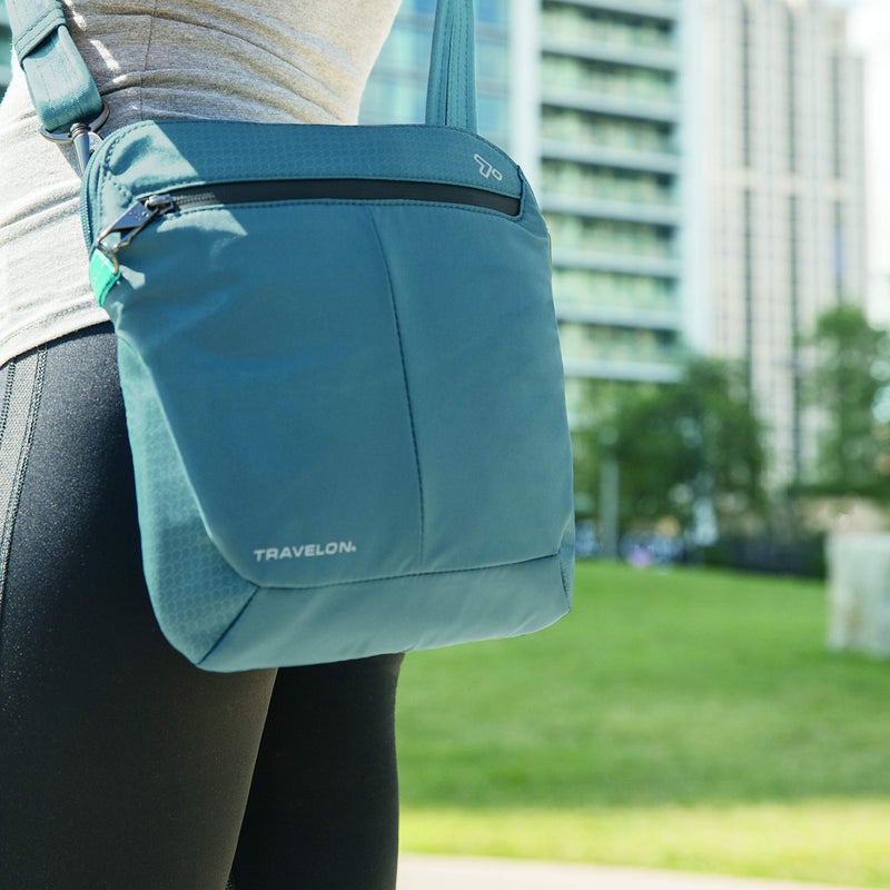 Travelon Travelon Anti-Theft Active Small Crossbody, Teal, 43126 380  - Image 3