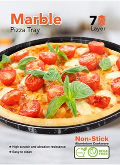 Grandi Cook Marble Pizza Tray Set 7-Layer Granite Coating Non-Stick Surface  Black marbel  26-28-30  - Image 4