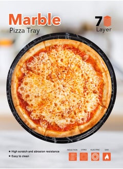 Grandi Cook Marble Pizza Tray Set 7-Layer Granite Coating Non-Stick Surface  Black marbel  26-28-30  - Image 3