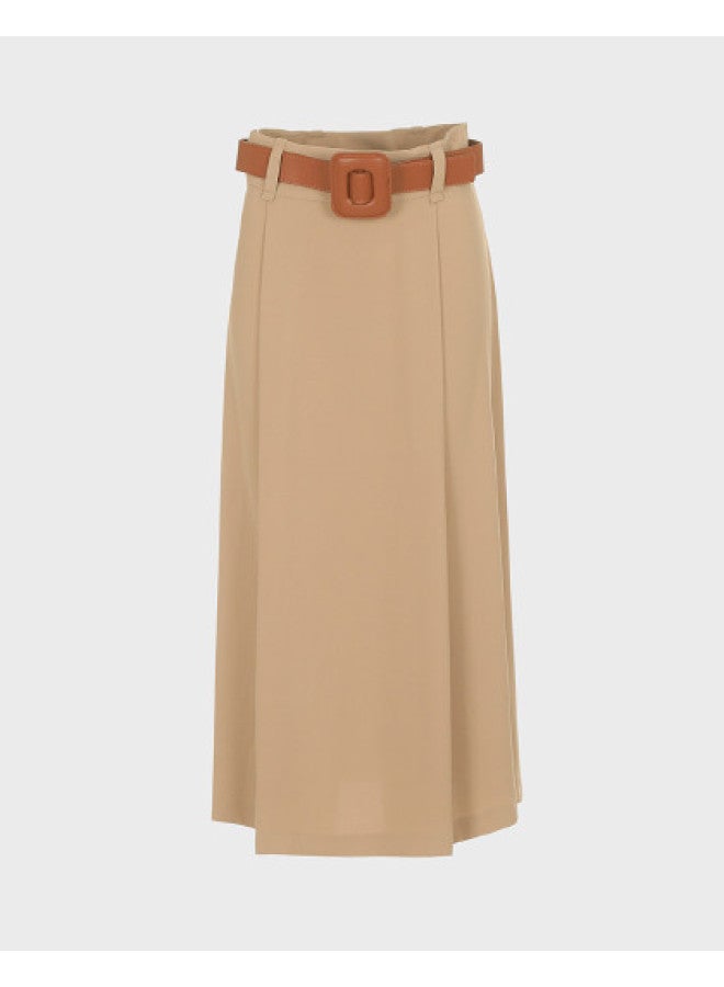 Zara smooth & Soft Waist-defining Side-zip Versatile A-line Midi Skirt - Image 1