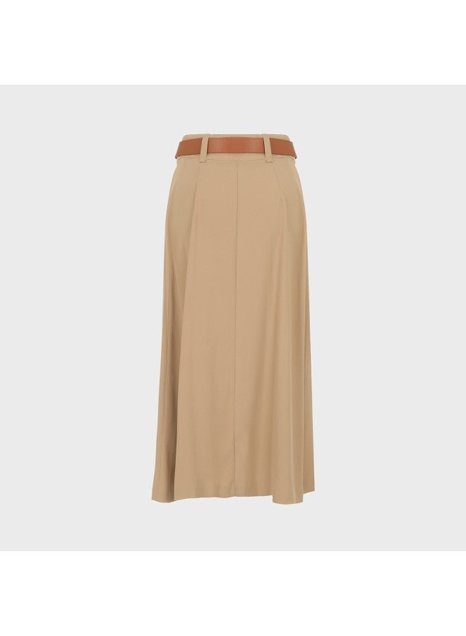 Zara smooth & Soft Waist-defining Side-zip Versatile A-line Midi Skirt - Image 3