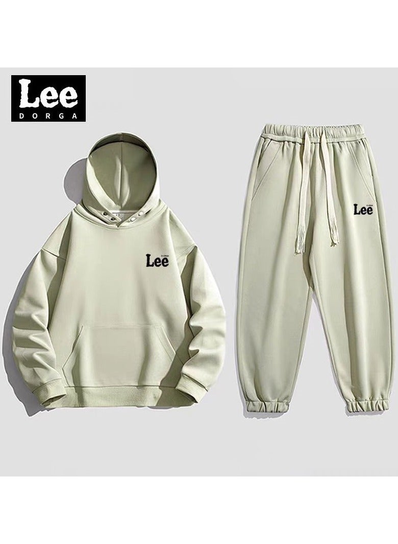 LEE Leisure Sports Suit Cardigan Hooded Sweatshirt Sweatpants Two-piece Set  - Image 1