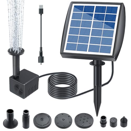 Lewisia 2W Solar Bird Bath Pump with USB Charging for Pool Pond Garden Decoration Solar Powered Water Fountain Pump - Image 1