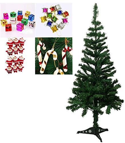 Sesonby 2 feet Long Artificial XMass Christmas Tree and 48 pcs Hangings Ornaments - Image 1