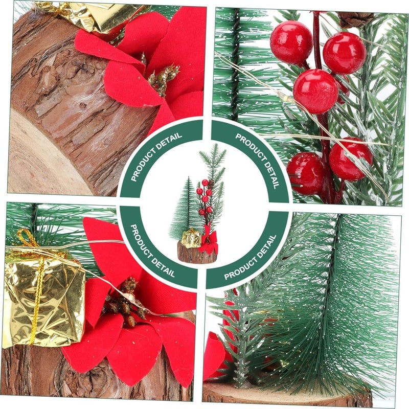 Glamifirsto Small Christmas Tree Artificial Christmas Tree with Christmas Ornaments Pine Cone Berry Tabletop Christmas Tree for Christmas Decorations Home Room Party Winter Indoor Outdoor - Image 5