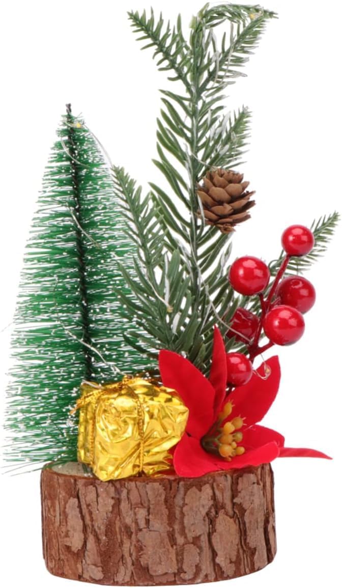 Glamifirsto Small Christmas Tree Artificial Christmas Tree with Christmas Ornaments Pine Cone Berry Tabletop Christmas Tree for Christmas Decorations Home Room Party Winter Indoor Outdoor - Image 1