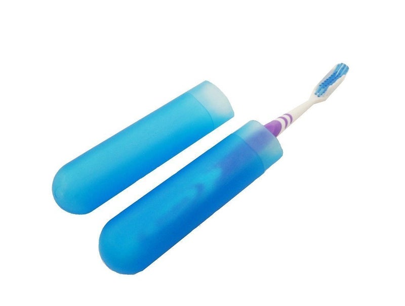 Decorcrafts Multi Coloured Tooth Brush Case Cover with Cap and Holder Silicone Portable Soft Plastic Antibacterial Anti-Dust - Essential Travel Accessory (Pack of 4) - Image 2
