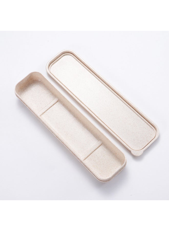 Eco-Friendly Wheat Straw Tableware Set With Straw UV Coating Logo Customization Available For Sustainable Dining Experience-Specifications:Wheat Clamshell Beige  - Image 5