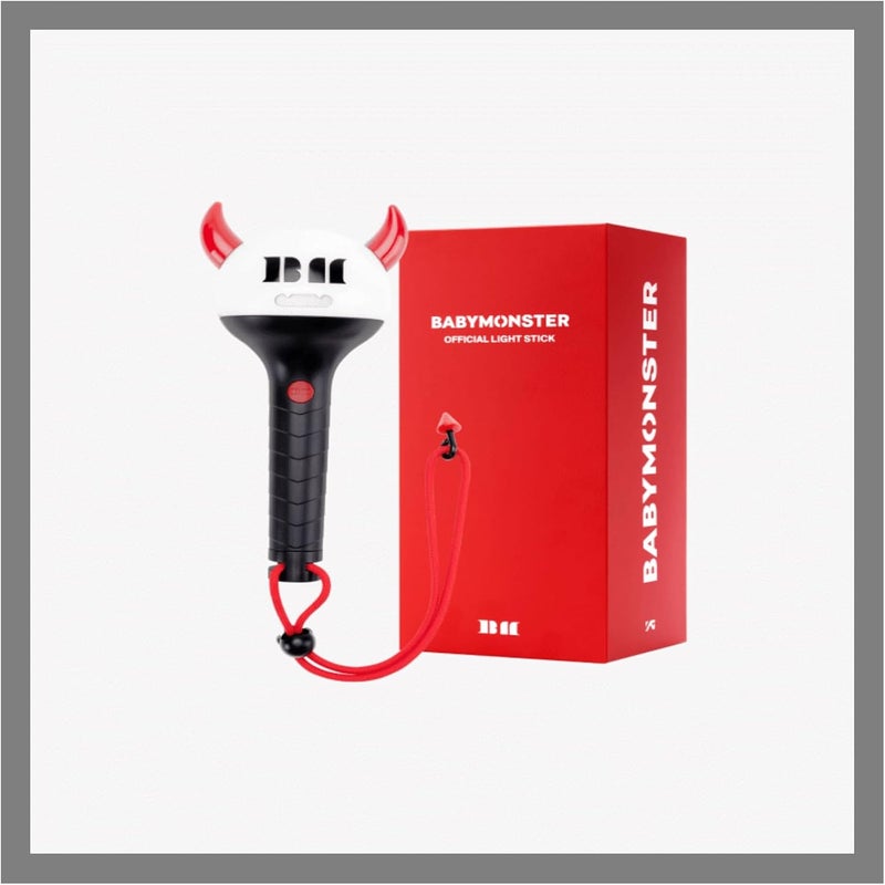 BABYMONSTER Official Fanlight with Tracking Red 1x1x2 inches Baby Shower Lightstick Album - Image 1