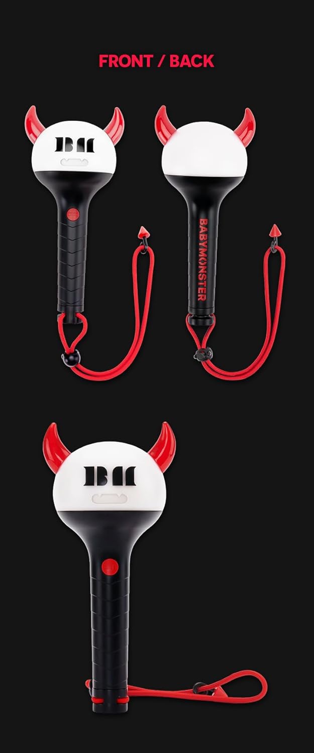 BABYMONSTER Official Fanlight with Tracking Red 1x1x2 inches Baby Shower Lightstick Album - Image 3