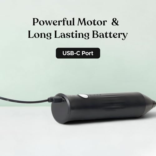 Salt AeroWhisk Classic Rechargeable Milk Frother | 3 Speed Modes | Egg Beater and Milk Frother Attachment | Powerful Motor with Long Lasting Battery (Black) - Image 3
