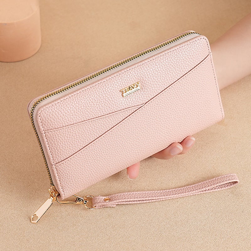 Multifunctional Solid Color PU Leather Wallet, RFID Blocking Design Portable Daily Storage Purse for Cards Cash Coin Business Use - Image 2