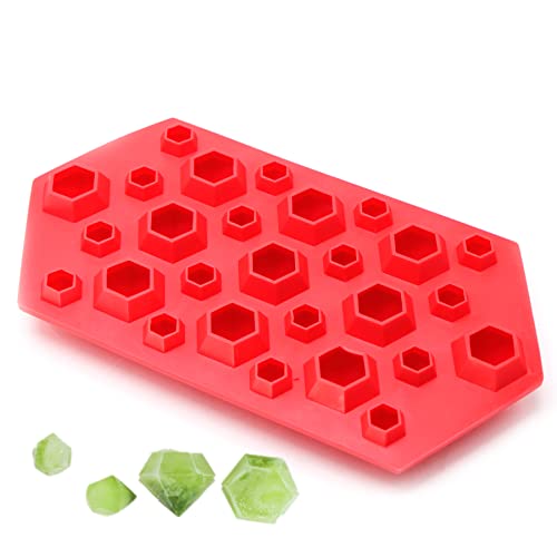 X-Haibei 3D Diamonds Small Gem Cool Ice Cube Jello Candy Epoxy Plaste Chocolate Silicone Mold Dia. 1.3inch / 0.7inch - Image 2