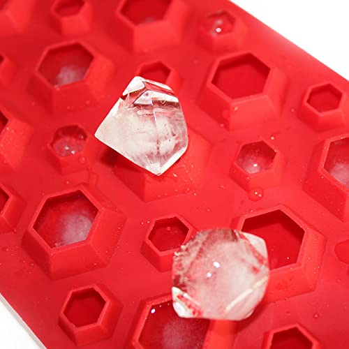 X-Haibei 3D Diamonds Small Gem Cool Ice Cube Jello Candy Epoxy Plaste Chocolate Silicone Mold Dia. 1.3inch / 0.7inch - Image 3